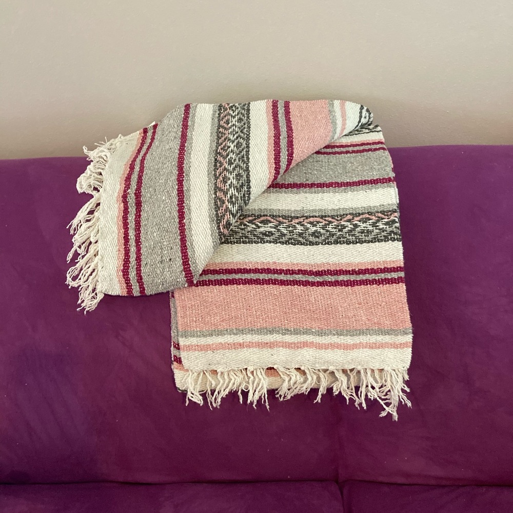 Mexican Woven Blanket/Falsa/Throw / Serape NWT